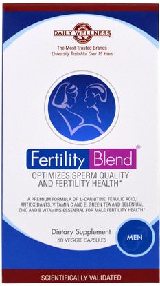 Daily Wellness Company, Fertility Blend, Men, 60 Veggie Caps ,الصحة، الرجال، الحمل