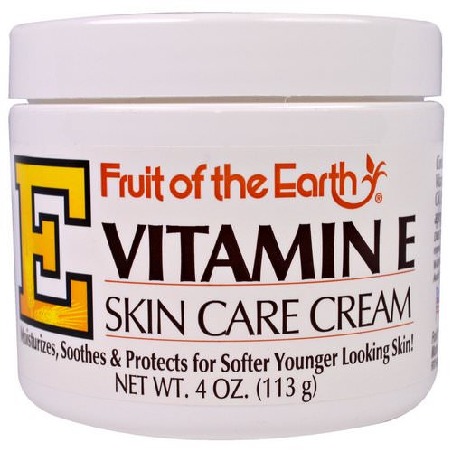 Fruit of the Earth, Vitamin E, Skin Care Cream, 4 oz (113 g) فوائد