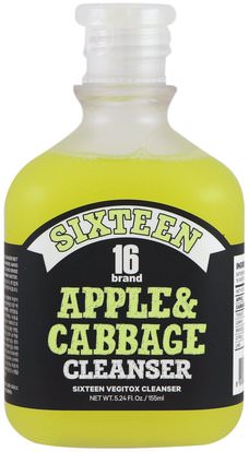 16 Brand, Vegitox Apple & Cabbage Cleanser, 5.24 fl oz (155 ml) ,الجمال، العناية بالوجه، منظفات الوجه