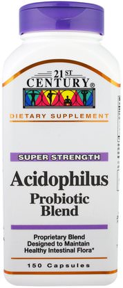 21st Century, Acidophilus Probiotic Blend, 150 Capsules ,المكملات الغذائية، البروبيوتيك، استقرت البروبيوتيك