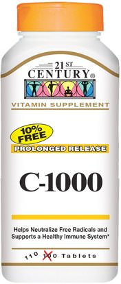 21st Century, C-1000, Prolonged Release, 110 Tablets ,الفيتامينات، فيتامين ج