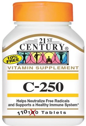 21st Century, C-250, 110 Tablets ,الفيتامينات، فيتامين ج