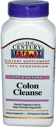 21st Century, Colon Cleanse, 120 Veggie Caps ,الصحة، السموم، تطهير القولون