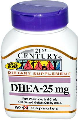21st Century, DHEA-25 mg, 90 Capsules ,المكملات الغذائية، ديا