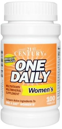 21st Century, One Daily, Womens, 100 Tablets ,الفيتامينات، النساء الفيتامينات