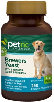 21st Century, Pet Natural Care, Brewers Yeast, Liver Flavor, 250 Chewables ,الحيوانات الأليفة الكلاب، بيتنك