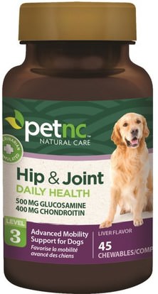 21st Century, Pet Natural Care, Hip & Joint, Level 3, Liver Flavor, 45 Chewables ,الحيوانات الأليفة الكلاب، بيتنك