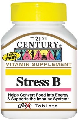 21st Century, Stress B, 66 Tablets (Discontinued Item) ,الفيتامينات، فيتامين ب المعقدة