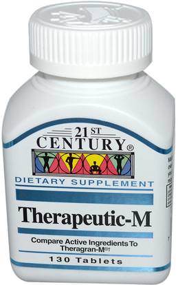 21st Century, Therapeutic-M, 130 Tablets ,الفيتامينات، الفيتامينات، المعادن، المعادن المتعددة