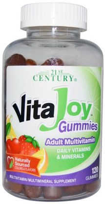 21st Century, VitaJoy Gummies, Adult Multivitamin, 120 Gummies ,منتجات حساسة للحرارة، الفيتامينات، غوميس الفيتامينات