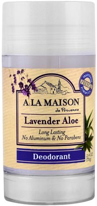 A La Maison de Provence, Deodorant, Lavender Aloe, 2.4 oz (70 g) ,حمام، الجمال، مزيل العرق