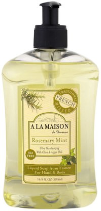 A La Maison de Provence, Hand & Body Soap, Rosemary Mint, 16.9 fl oz (500 ml) ,حمام، الجمال، حمام أرجان، الصابون