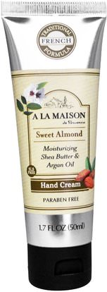A La Maison de Provence, Hand Cream, Sweet Almond, 1.7 fl oz (50 ml) ,حمام، الجمال، كريمات اليد