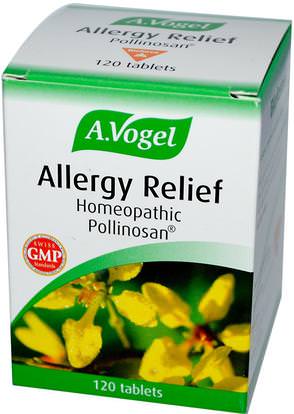 A Vogel, Allergy Relief, 120 Tablets ,والمكملات الغذائية، المثلية، والحساسية، والحساسية
