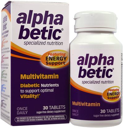 Abkit, Alpha Betic, Multivitamin, 30 Tablets ,الصحة، نسبة السكر في الدم