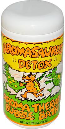 Abra Therapeutics, Aromasaurus Detox Aroma Therapy Bubble Bath For Children, 20 oz (566 g) ,حمام، الجمال، أملاح حمام الفقاعة