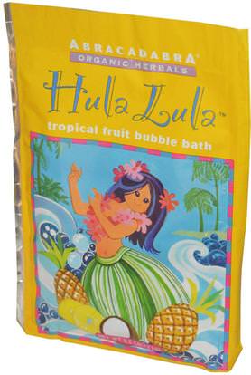 Abra Therapeutics, Hula Lula Tropical Fruit Bubble Bath, 2.5 oz (71 g) ,حمام، الجمال، أملاح حمام الفقاعة