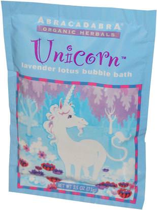 Abra Therapeutics, Unicorn, Lavender Lotus Bubble Bath, 2.5 oz (71 g) ,حمام، الجمال، أملاح حمام الفقاعة