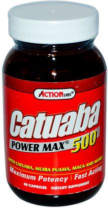 Action Labs, Catuaba Power Max 500, 60 Capsules ,الصحة، الرجال، كاتوابا