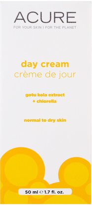 Acure Organics, Day Cream, Gotu Kola Stem Cell + Chlorella, 1.75 fl oz (50 ml) ,حمام، الجمال، أرجان، إلتحم، كريمات، ضوء