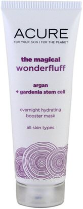 Acure Organics, The Magical Wonderfluff, Argan Plus Gardenia Stem Cell, 1.4 fl oz (41 ml) ,الجمال، العناية بالوجه، بشرة، أقنعة الوجه