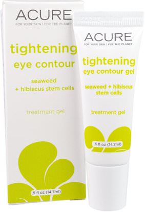 Acure Organics, Tightening Eye Contour, Seaweed + Hibiscus Stem Cells.5 fl oz (14.7 ml) ,الجمال، كريمات العين