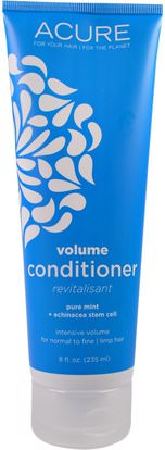Acure Organics, Volume Conditioner, Pure Mint + Echinacea Stem Cell, 8 fl oz (235 ml) ,حمام، الجمال، مكيف أرغان