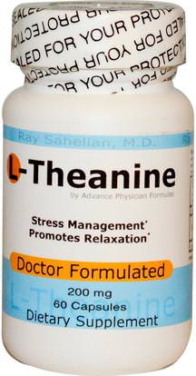 Advance Physician Formulas, Inc., L-Theanine, 200 mg, 60 Capsules ,المكملات الغذائية، ل الثيانين، والصحة، والمزاج