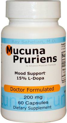 Advance Physician Formulas, Inc., Mucuna Pruriens, 200 mg, 60 Capsules ,الأعشاب، أيورفيدا، أيورفيديك، الأعشاب، موكونا
