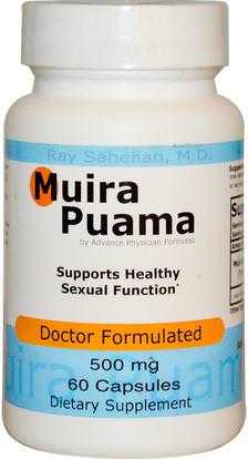 Advance Physician Formulas, Inc., Muira Puama, 500 mg, 60 Capsules ,الصحة، الرجال، ميرا بواما مارابواما