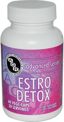 Advanced Orthomolecular Research AOR, Advanced Series, Estro Detox, 60 Veggie Caps ,الصحة، المرأة