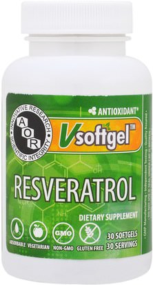 Advanced Orthomolecular Research AOR, Resveratrol, 30 Softgels ,المكملات الغذائية، ريسفيراترول