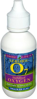 Aerobic Life, Aerobic 07, Stabilized Oxygen, 2.33 fl oz (70 ml) ,المكملات الغذائية، مكملات الأكسجين