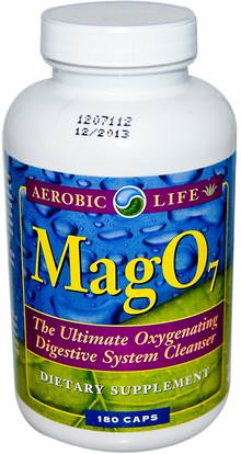 Aerobic Life, Mag 07, Oxygenating Digestive System Cleanser, 180 Veggie Caps ,المكملات الغذائية، المعادن، المغنيسيوم