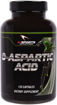 AI Sports Nutrition, D-Aspartic Acid, 120 Capsules ,الصحة، الطاقة، المكملات الغذائية، الأحماض الأمينية، l حمض الأسبارتيك