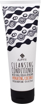 Alaffia, Cleansing Conditioner, Hydrating Coconut, 8 fl oz (236 ml) ,حمام، الجمال، الشعر، فروة الرأس، الشامبو، مكيف، مكيفات