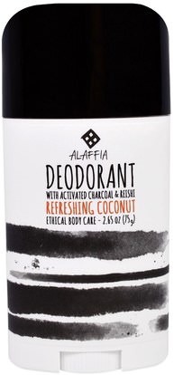 Alaffia, Deodorant, Refreshing Coconut, 2.65 oz (75 g) ,حمام، الجمال، العناية بالجسم، مزيل العرق