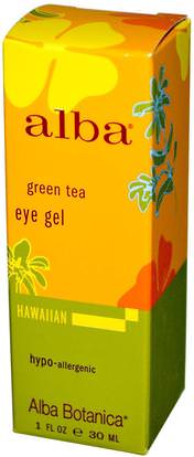 Alba Botanica, Green Tea, Eye Gel, 1 fl oz (30 ml) ,الجمال، كريمات العين، العناية بالوجه، الجلد