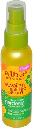 Alba Botanica, Hawaiian Anti-frizz Serum, 2 fl oz (59 ml) ,حمام، الجمال، مكيفات، أرجان