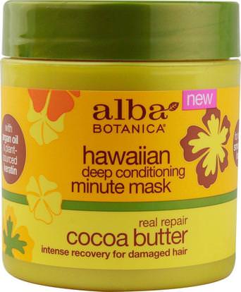 Alba Botanica, Hawaiian Deep Conditioning, Minute Mask, Cocoa Butter, 5.5 oz (156 g) ,حمام، الجمال، مكيفات، أرجان