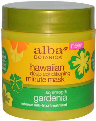 Alba Botanica, Hawaiian Deep Conditioning, Minute Mask, Gardenia, 5.5 oz (156 g) ,حمام، الجمال، مكيفات، أرجان