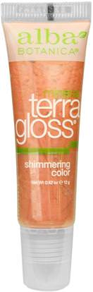 Alba Botanica, Mineral Terra Gloss, Shimmering Color, 0.42 oz (12 g) ,حمام، الجمال، أحمر الشفاه، لمعان، بطانة، العناية الشفاه، لمعان الشفاه