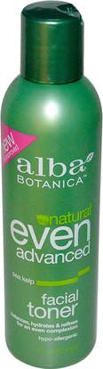 Alba Botanica, Natural Even Advanced, Facial Toner, Sea Kelp, 6 fl oz (177 ml) ,الجمال، أحبار الوجه، ألبا بوتانيكا حتى خط متقدم