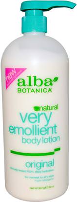 Alba Botanica, Natural Very Emollient, Body Lotion, Original, 32 oz (907 g) ,حمام، الجمال، غسول الجسم