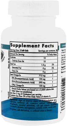 Herb-sa Nordic Naturals, Algae Omega, 715 mg, 60 Soft Gels