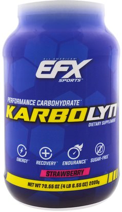 EFX Sports, Karbolyn, Strawberry, 4. lbs 6.55 oz (2000 g) ,الرياضة، تجريب، الرياضة