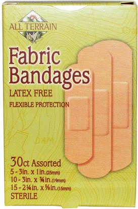 All Terrain, Fabric Bandages, Latex Free, Assorted, 30 Count ,والصحة، والإصابات الحروق