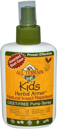All Terrain, Kids Herbal Armor, Natural Insect Repellent, 4 fl oz (120 ml) ,المنزل، علة و طارد الحشرات، الطفل و أطفال المنتجات