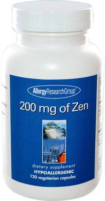Allergy Research Group, 200 mg of Zen, 120 Veggie Caps ,المكملات الغذائية، غابا (حمض غاما أمينوبوتيريك)، ل الثيانين