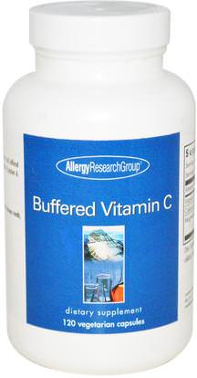 Allergy Research Group, Buffered Vitamin C, 120 Veggie Caps ,الفيتامينات، فيتامين ج، فيتامين ج مخزنة